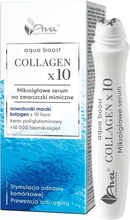 Serum për fytyrë për femra Ava Laboratorium Aqua Boost Collagen x10 Microneedle, 15ml