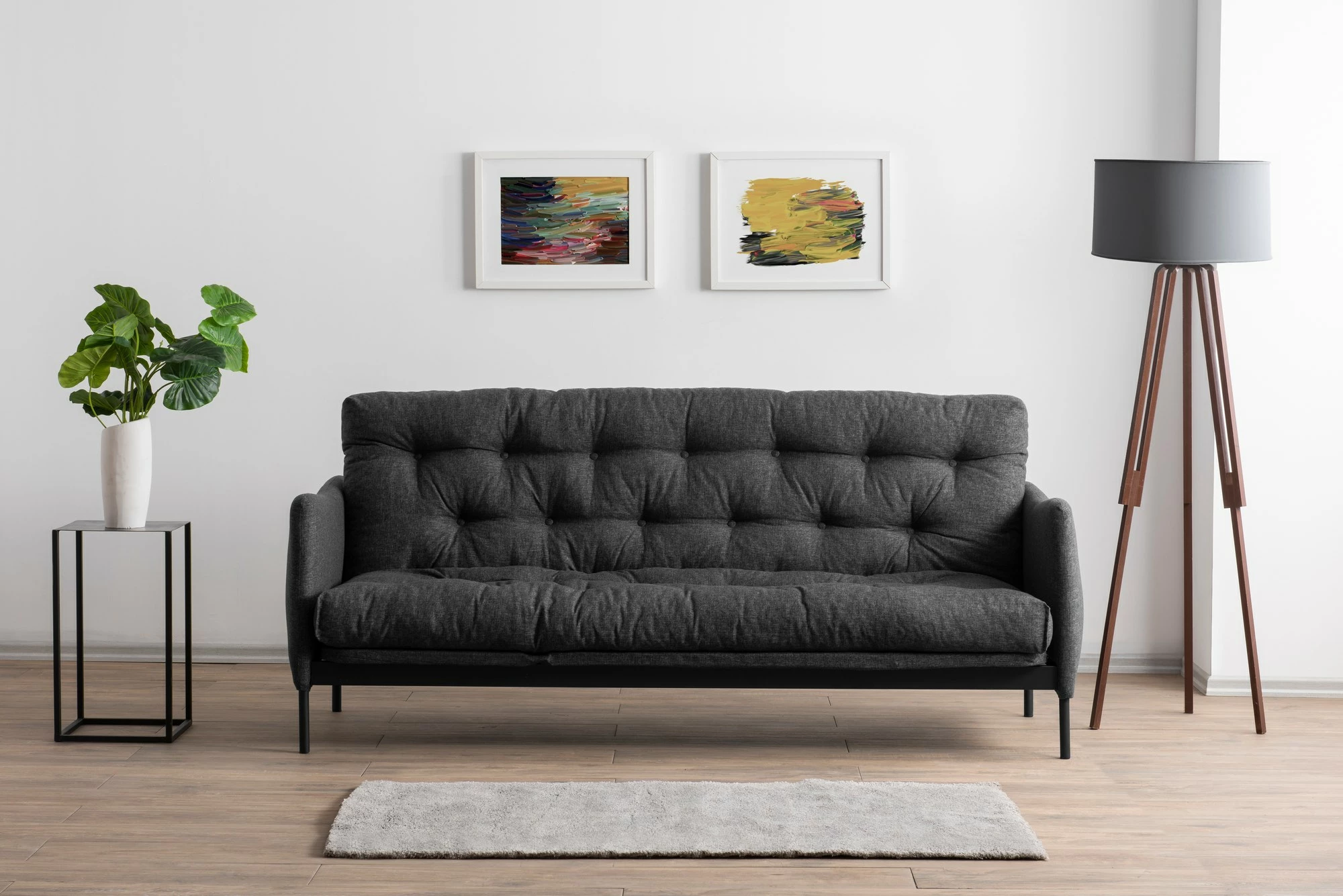 Divan-krevat 3 vendësh Atelier del Sofa, ngjyrë gri e errët