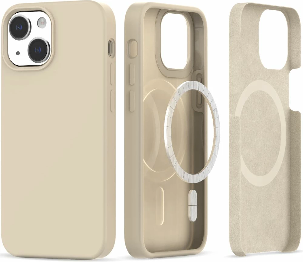 Mbështjellës Tech-Protect Silicone MagSafe për iPhone 13/14, Bezhe