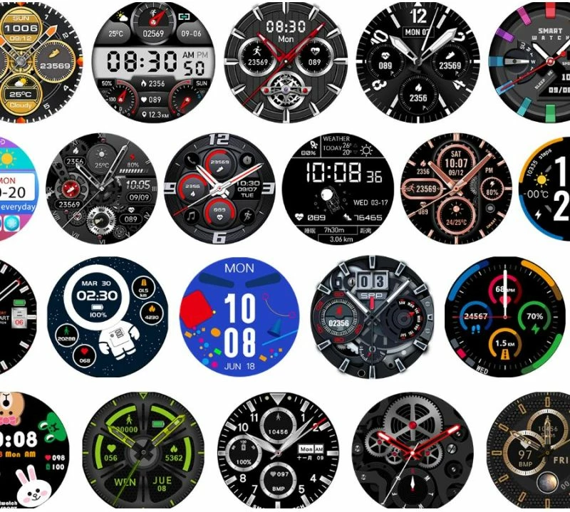 Smartwatch Rubicon unisex, e zezë