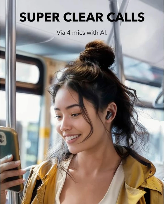Kufje Anker Soundcore P30i wireless me ANC, Bluetooth 5.4, 45 orë bateri, IP54, të zeza
