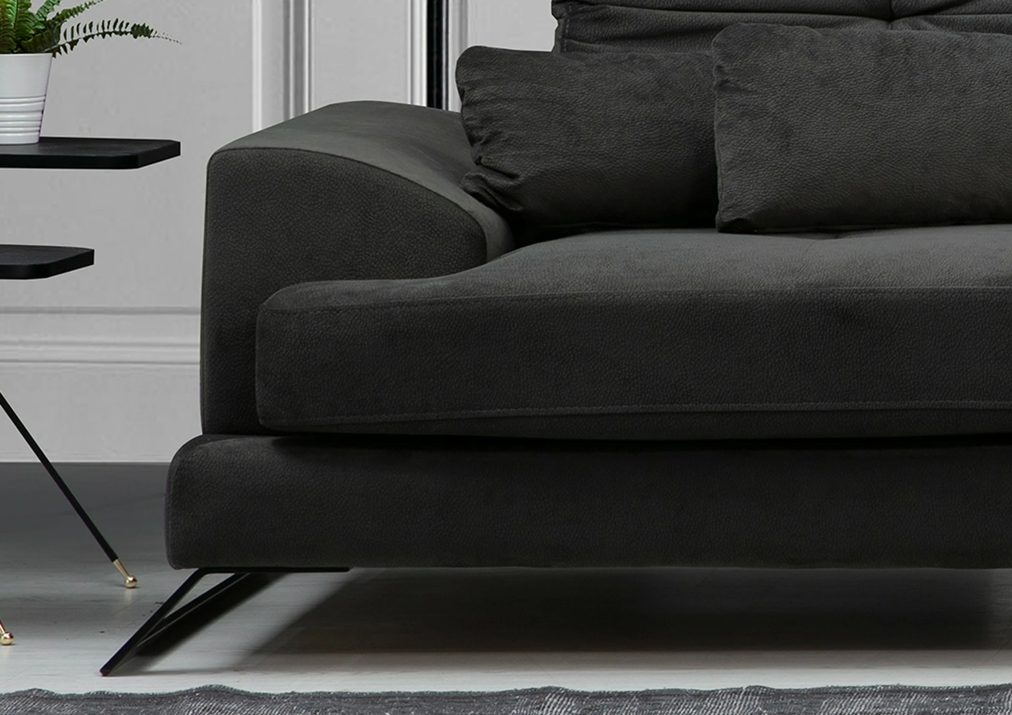Kënd-sofë Atelier del Sofa, Frido kënd i djathtë (L3+Chl), anthracite