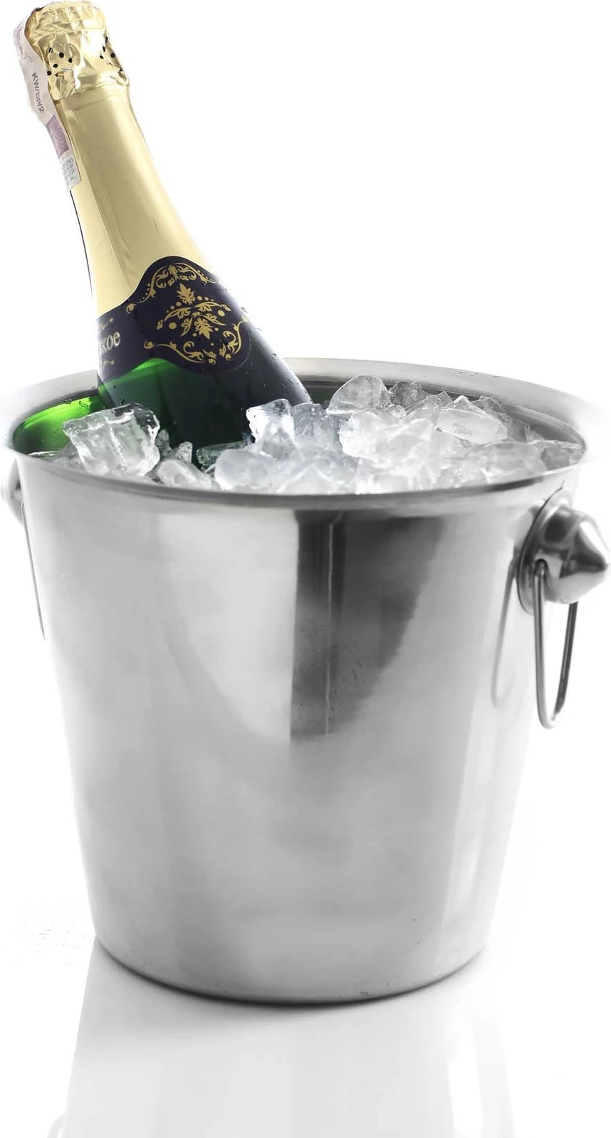 kovë ftohëse vere, Bar Up, 3.3L, Ø220 x H190 mm, çelik inox, doreza unazë, argjendtë/zezë