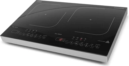 Pllakë induksioni e dyfishtë CASO ProGourmet 3500 (2233) 3500W, 2 zona, e zezë/argjendtë