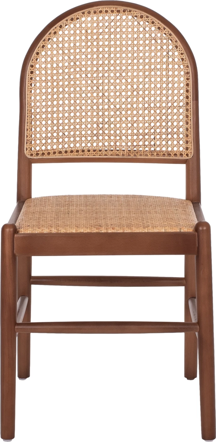 Karrige dru ahu, ngjyrë arre-rattan bezhë, FH9407.04, 43x50x87H cm