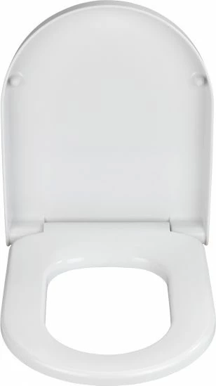 Kapak WC WENKO Exclusive No.2 Easy Close, universal, Soft-Close, 46x38 cm, plastik, mentesha inox, bardhë
