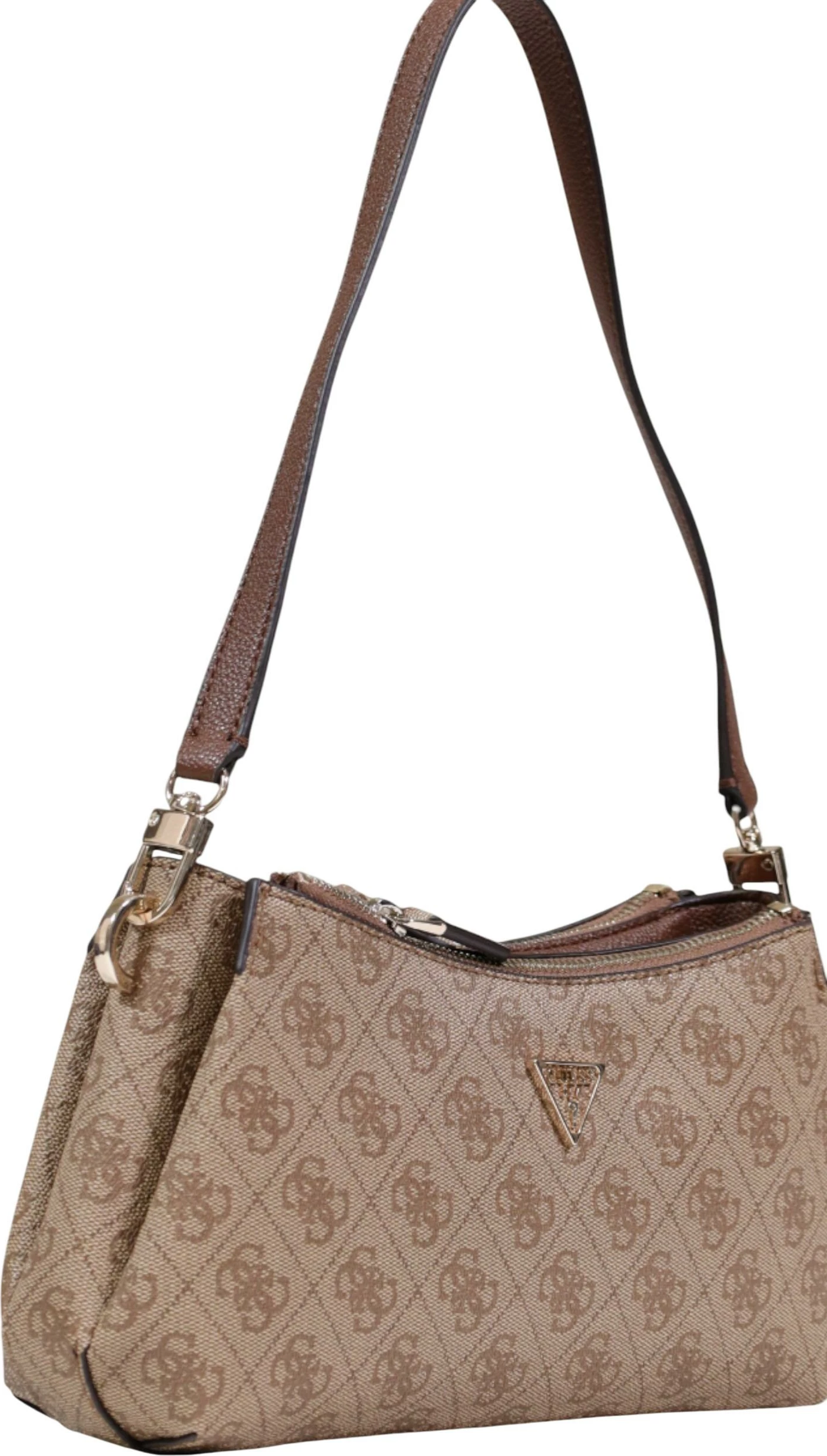 Çantë crossbody për femra Guess Noelle II 3 Comp Shldr Xbody HWBG96 72730, bezhë e errët