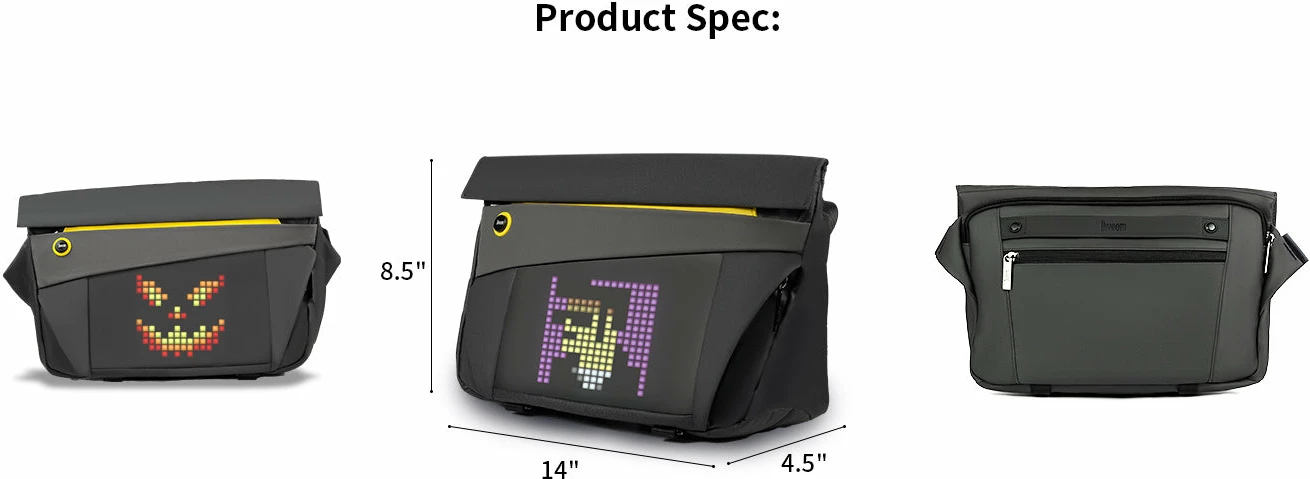 Çantë Me Ekran Led DIVOOM Pixoo slingbag-V