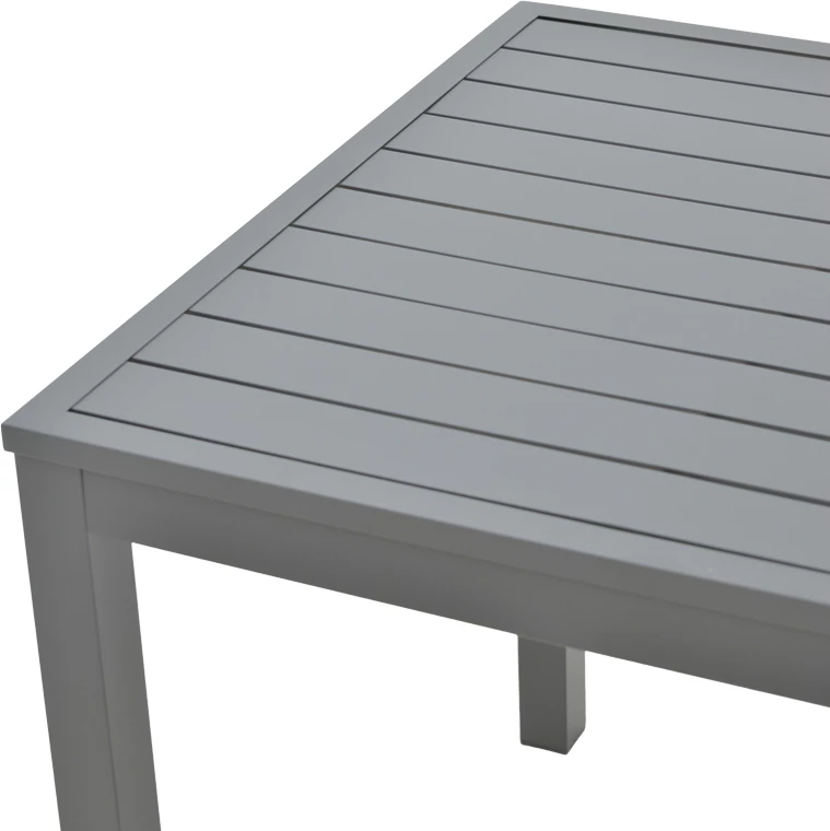 Set tavoline me dy karrige Kliton-Naoki, alumin dhe metal, anthracite e zezë, 80x80x74cm