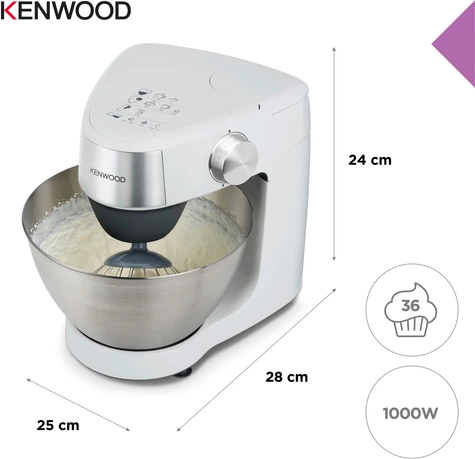 Robot kuzhine Kenwood Prospero+ 1000 W, tas 4.3 L, Inoks/Bardhë, set me aksesorë