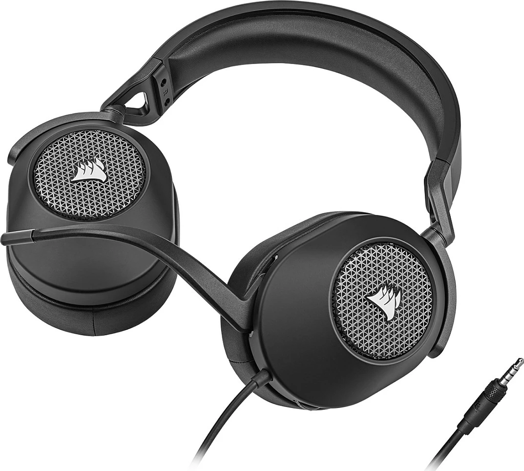 Kufje gaming Corsair HS65 Surround Carbon, me mikrofon, lidhje me kabllo, USB/3.5mm, e zezë