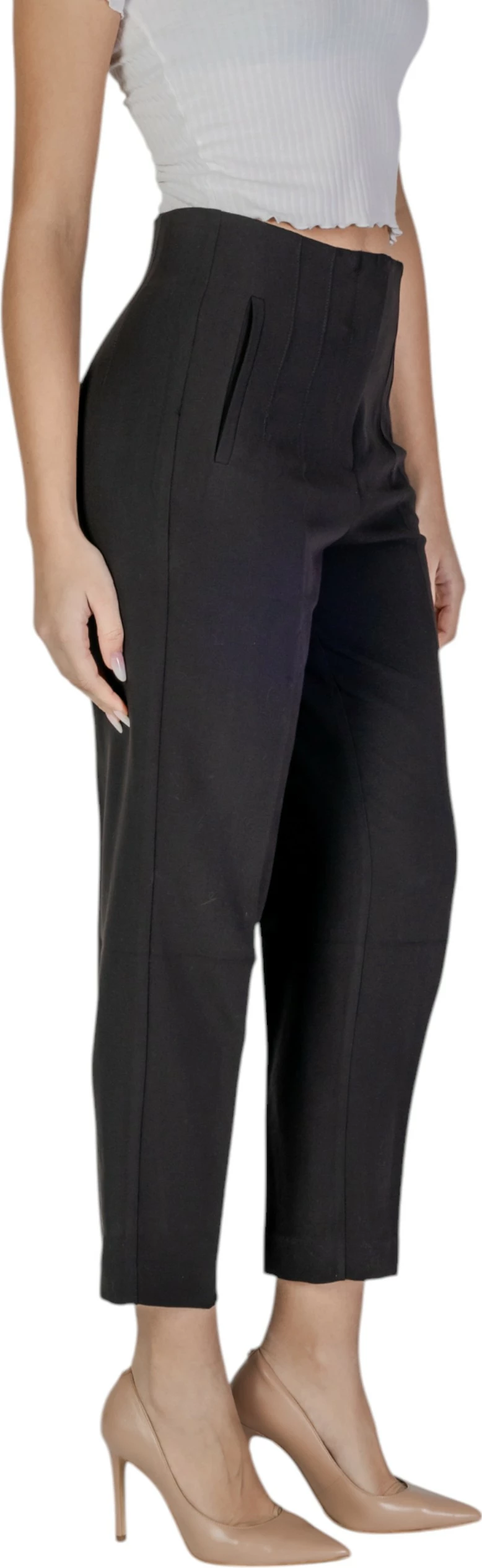 Pantallona për femra Only ONLRAVEN LIFE HW PANT TLR 15298565, të zeza [Madhësia: W38 L32]