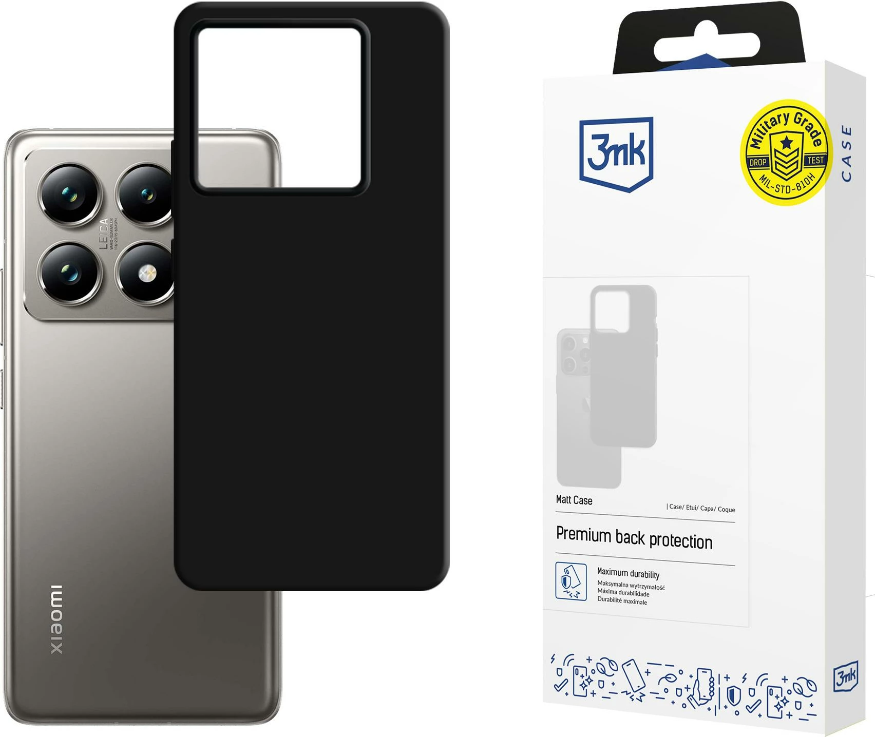 Mbështjellës 3mk Matt Case për Xiaomi 14T Pro, i zi