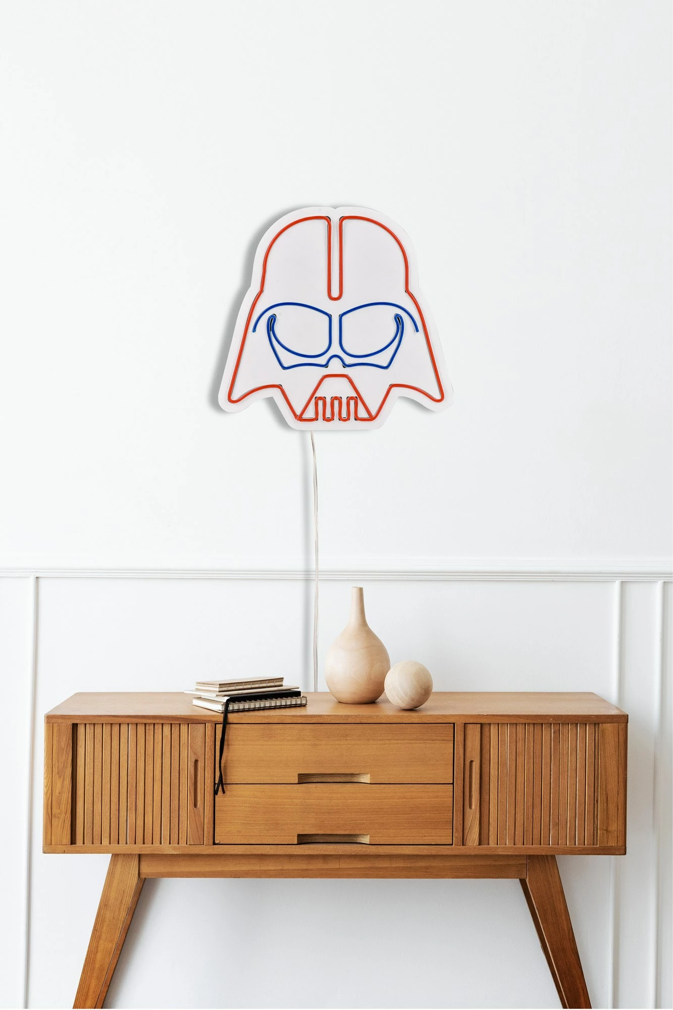 Dekor dritash LED plastike, Darth Vader, e kuqe dhe blu