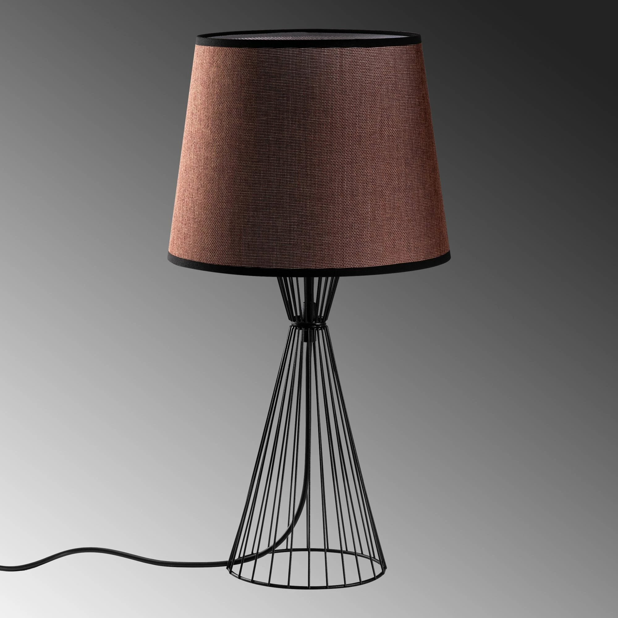 Llambë tavoline Opviq, Telıs - 5372, trup metali, kapele kafe, 28x28x55cm