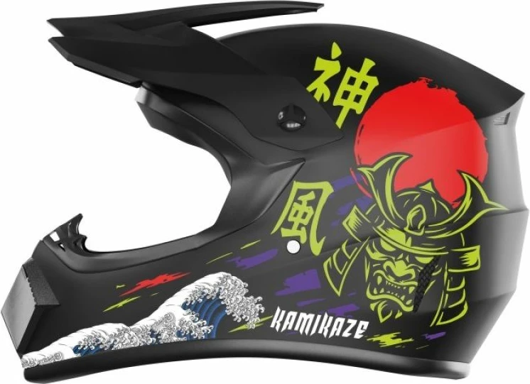 Helmetë full-face Kamikaze Katana AKC205, e zezë, L