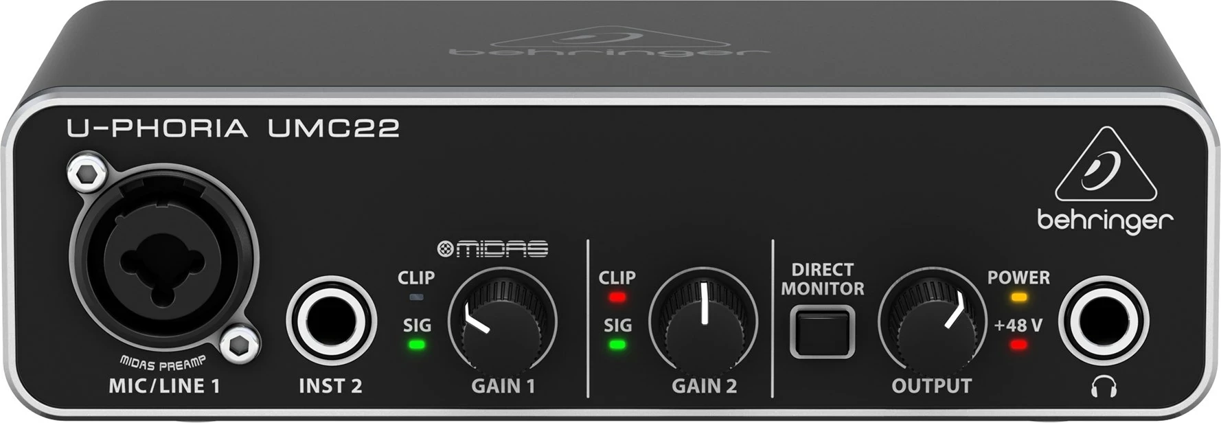 Audio interface Behringer UMC22, e zezë