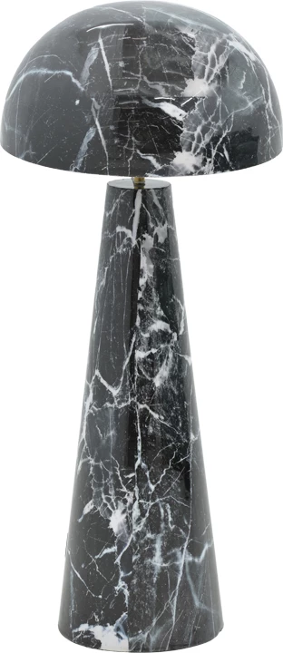 Llambë dyshemeje Flozer, mermer i zi, metal, D36.5x79cm