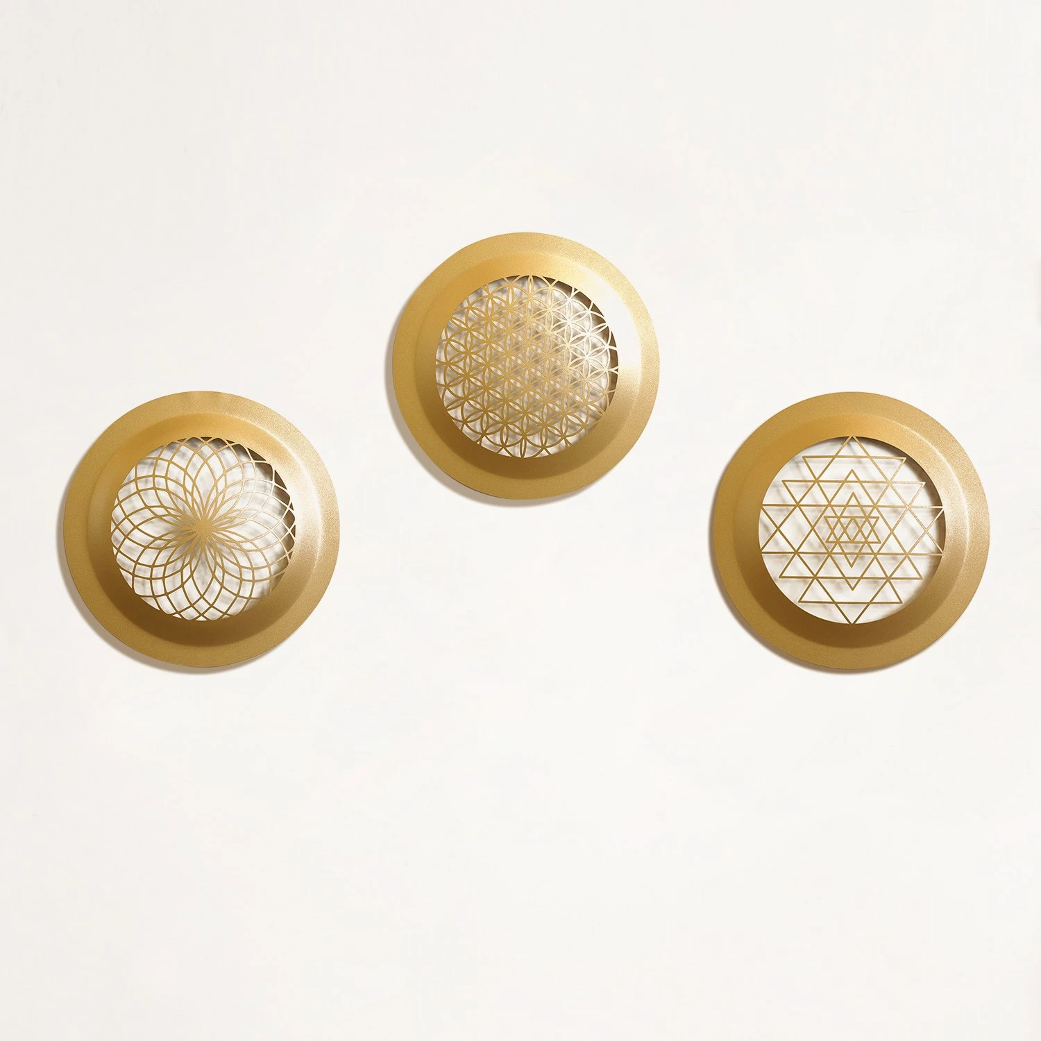 Aksesor dekorativ metalik për mur Wallity, ngjyrë ari, APT757MAA