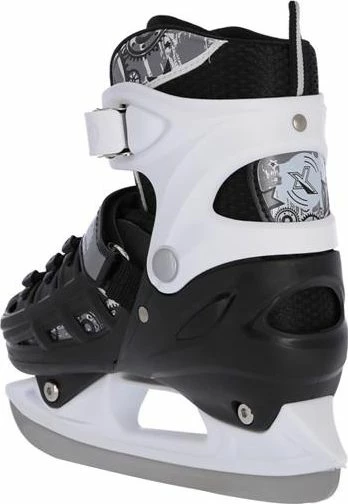 Patina 4-në-1 Nils Extreme NH10905, të rregullueshme 35-38, ABEC 7, rrota LED 72mm/82A, me frena, zi dhe bardhë