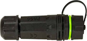 Konektor fibër optike LogiLink Duplex LC për ambient të jashtëm, me cable gland dhe kapak pluhuri, i zi