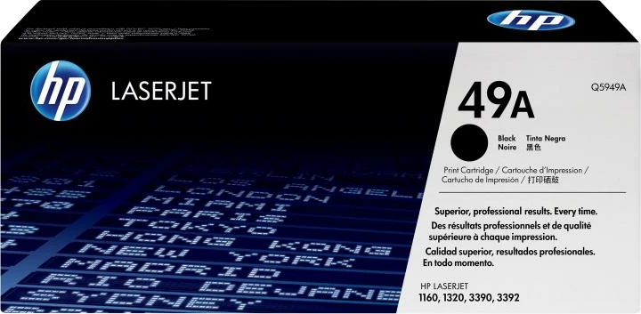Toner HP 49A Q5949A, rendiment 2,400–4,400 faqe, i zi