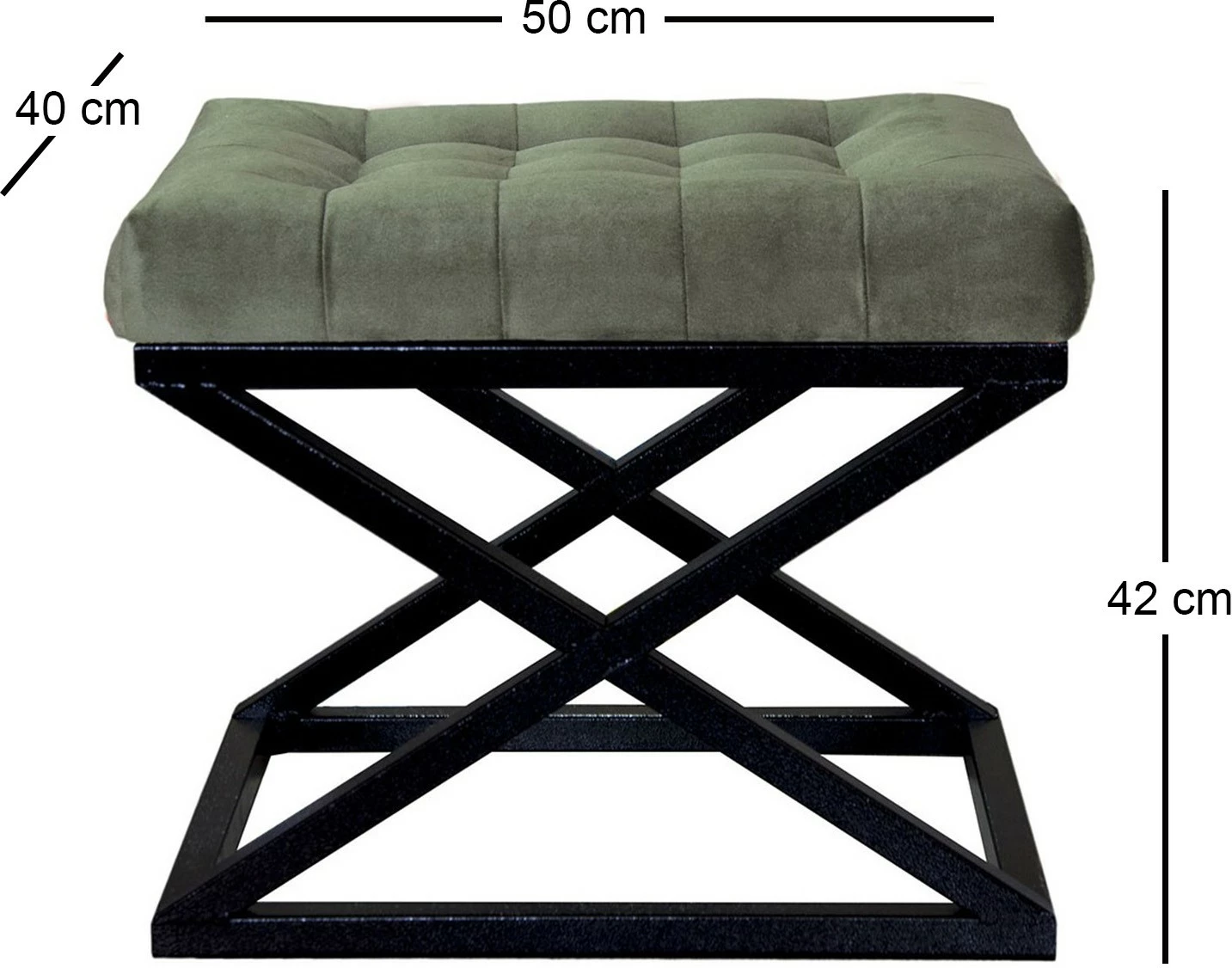 Puf Atelier del Sofa, Capraz, e zezë, e gjelbër