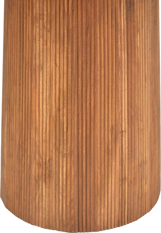 Tavolinë e rrumbullakët Tully, dru akacie i fortë, ngjyrë natyrale, D120x75cm