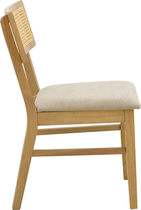 Set tavoline me karrige Raffles, 7 pjesë, dru kauçuku, PE ratan, ngjyrë natyrale, 150x90x76cm