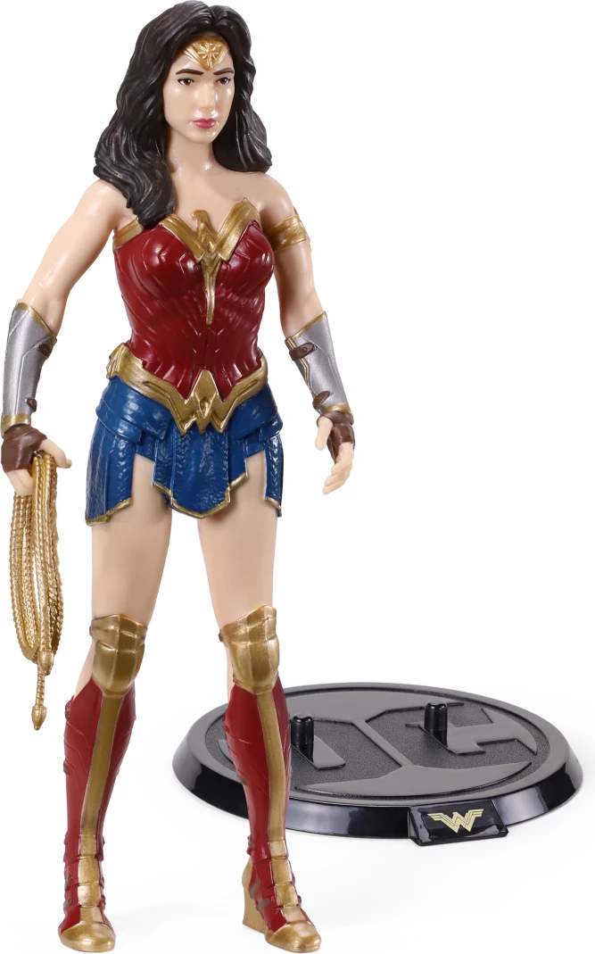 Figurinë fleksibile NOBLE COLLECTION Bendyfigs DC WW84 Wonder Woman Classic Outfit me bazë