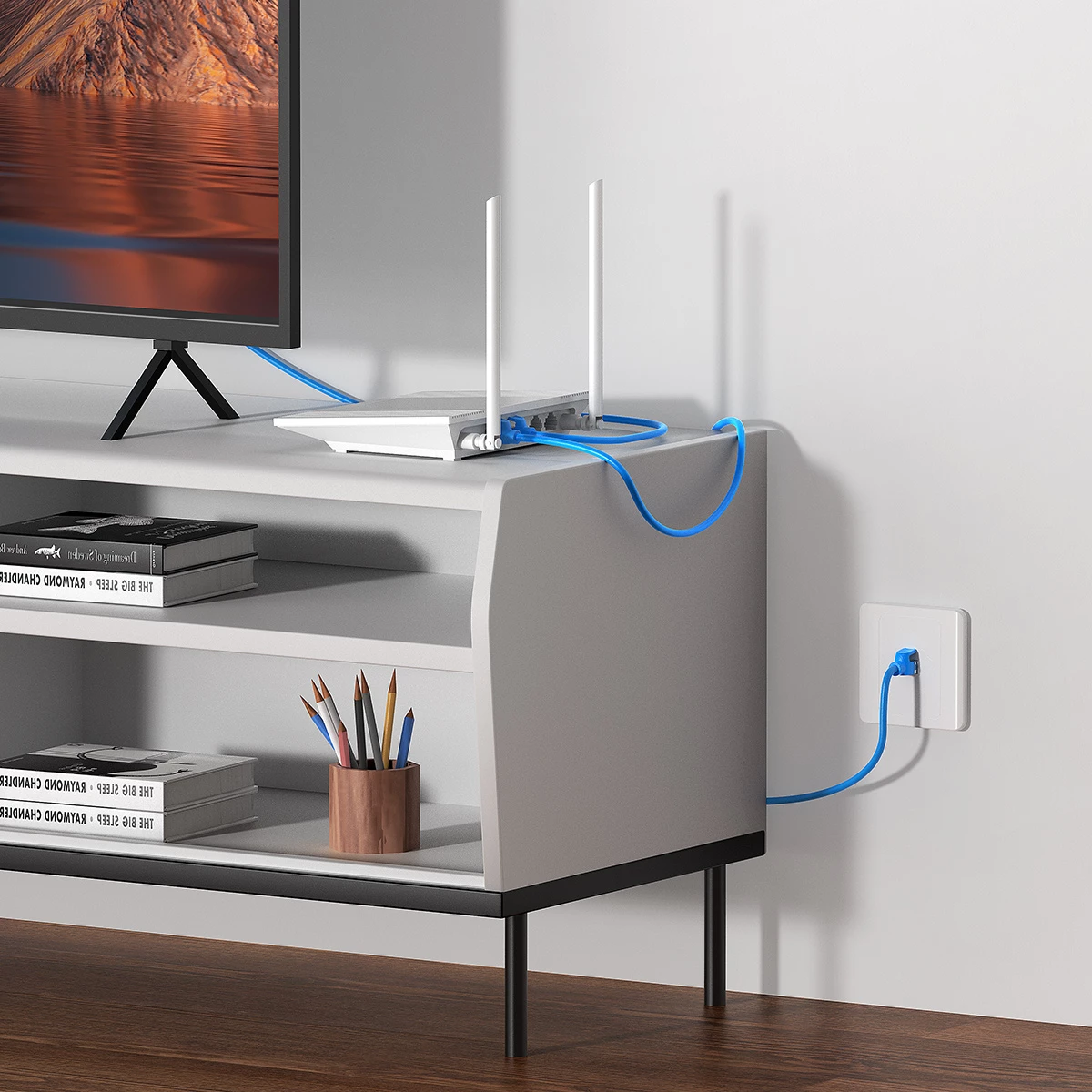 Kabllo rrjeti Baseus High Speed Cat 6, RJ-45, 0.5m, Blu
