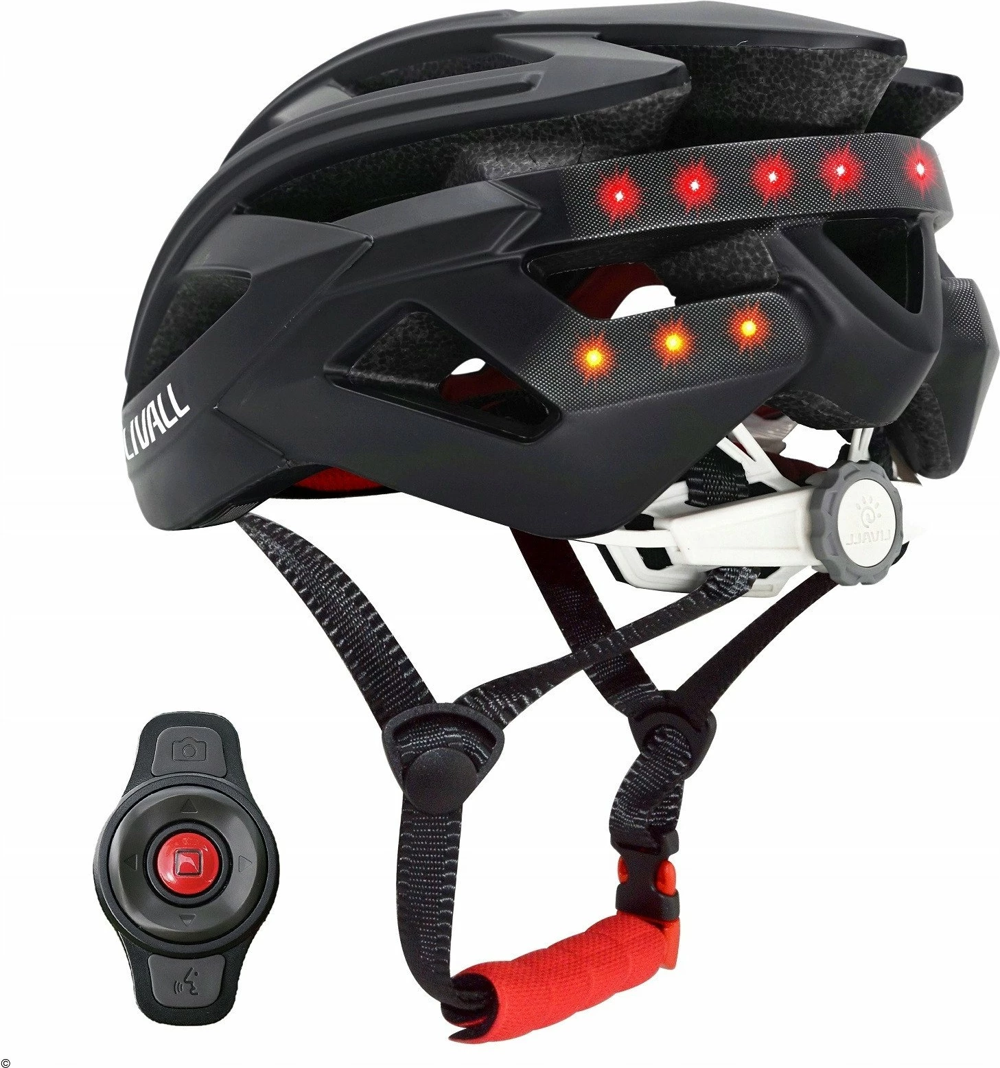 Helmetë biçiklete Bluetooth Livall BH60SE Neo V2 (BH60-U-BLK) 55-61 cm rruge me LED/SOS/Intercom, e zezë, set me telekomandë BR80