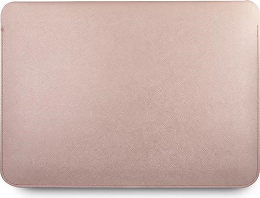 Mbështjellës Guess Saffiano Script për laptop 13", rozë