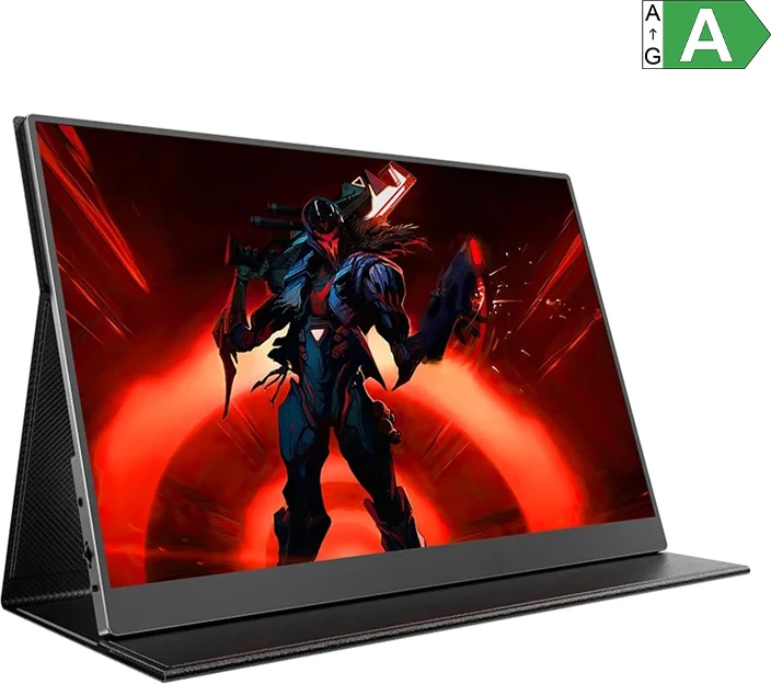 Monitor portativ, Uperfect, UGame C2 M160U04, 16" 2560×1600 120Hz IPS, 2× USB‑C + mini HDMI, altoparlantë të integruar, VESA 75×75, me këllëf
