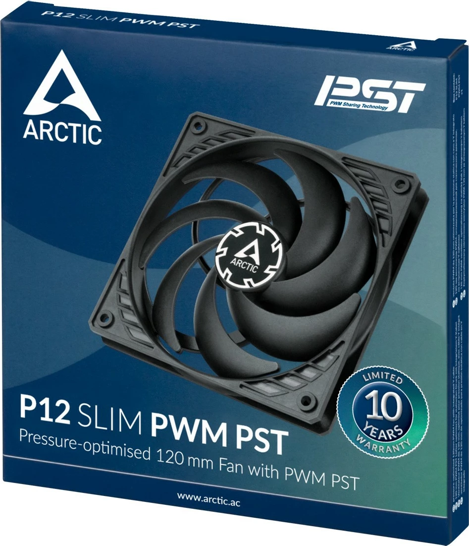 Ventilator kase ARCTIC P12 Slim PWM PST 12cm, i zi