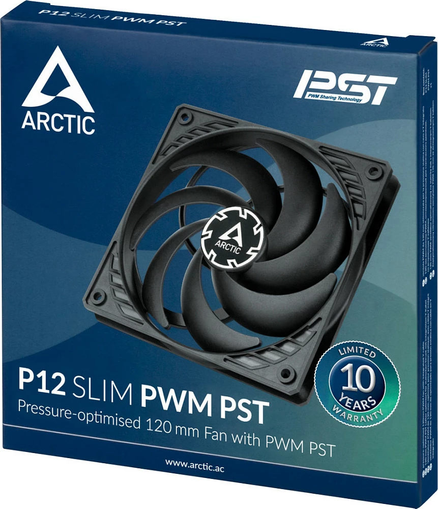 Ventilator kase ARCTIC P12 Slim PWM PST 12cm, i zi