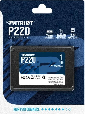 SSD PATRIOT P220 1TB 2.5" SATA3, e zezë