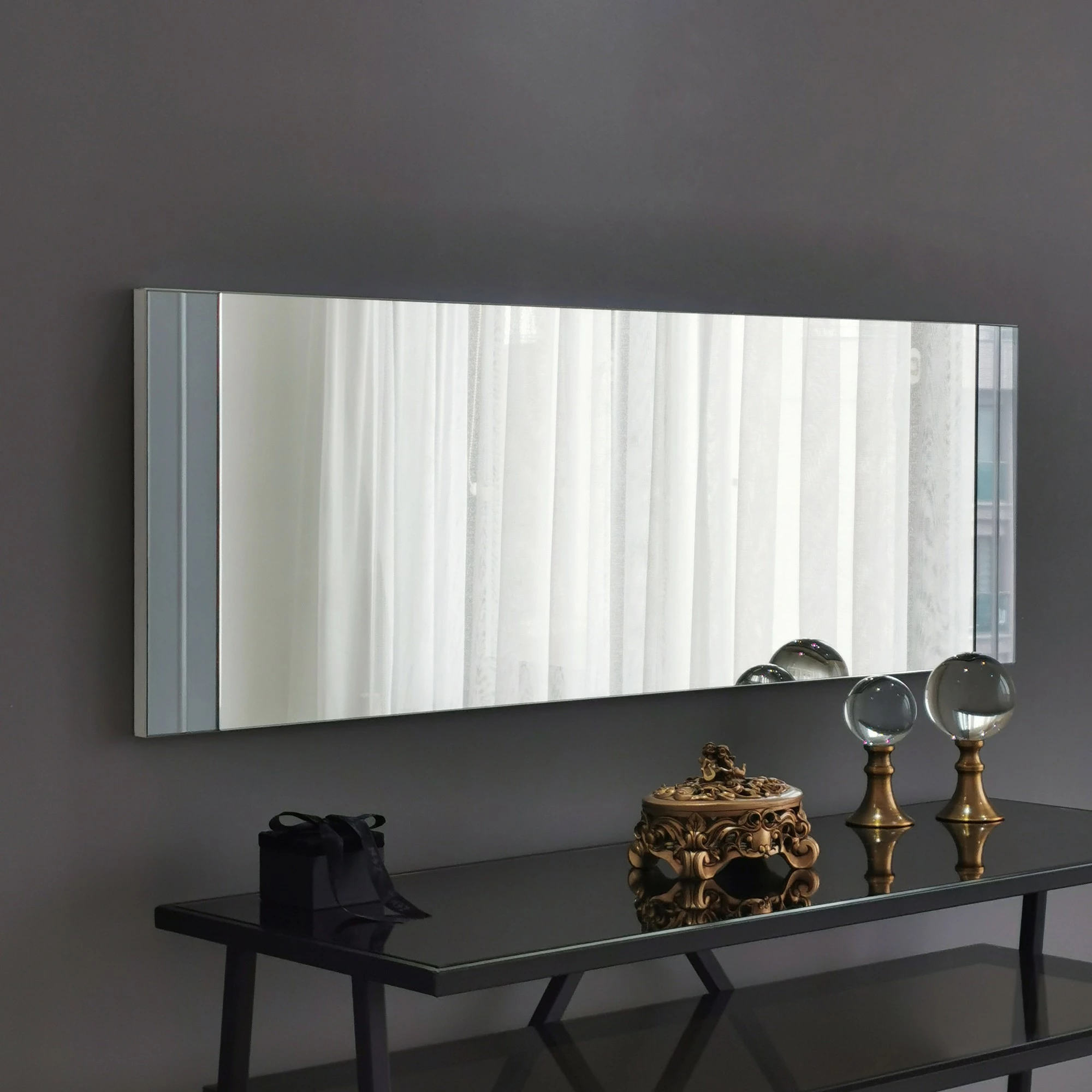 Pasqyrë moderne, ngjyrë e bardhë, Skye Decor, A351, 40x120cm