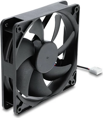 Ventilator për kasë DeLOCK 120 x 120 x 25 mm, 48 V DC, 4-Pin PWM, i zi