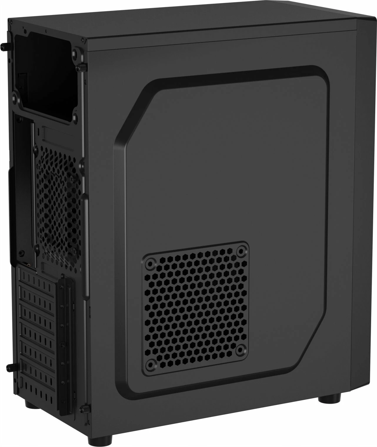 Kasë Natec Aracanta NPC-2326 Midi Tower ATX/Micro ATX/Mini-ITX, pa PSU, pa dritare, e zezë