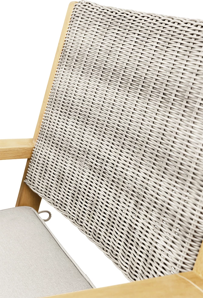 Karrige Capri, ngjyrë e bardhë-gri, 64.2x60x88.5 cm