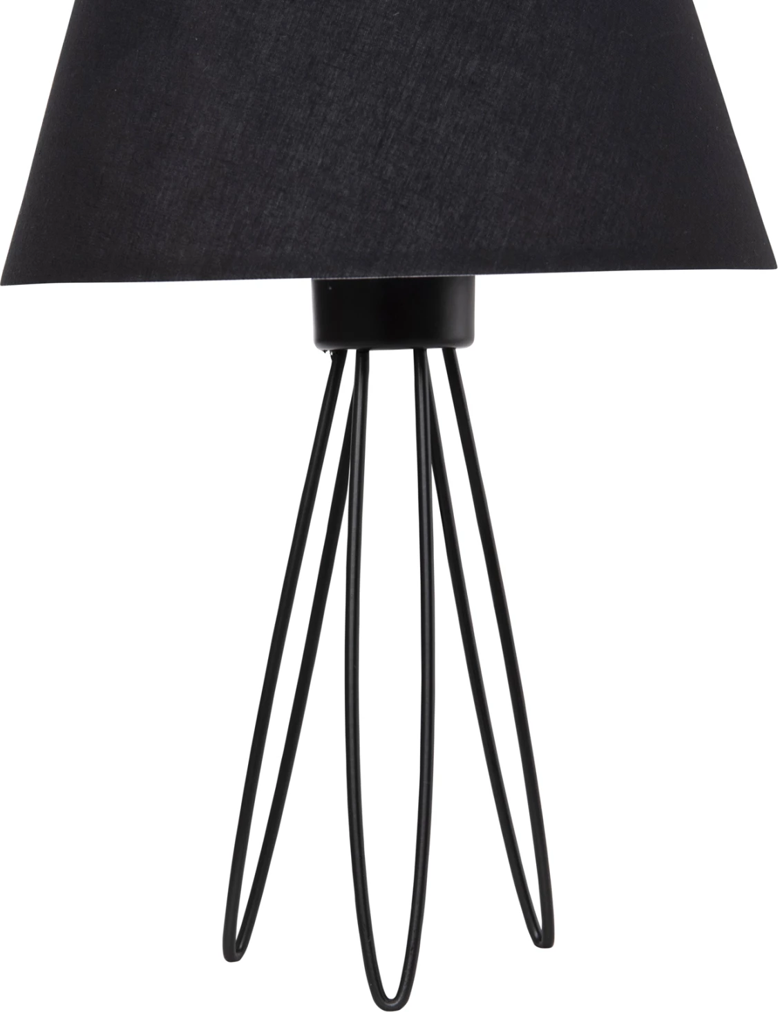 Llambë tavoline LIVO FH4708.01 e zezë me bazë trekëmbëshe metalike Φ22x36Hcm