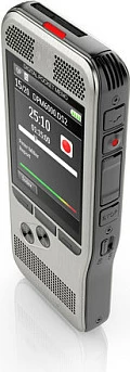 Diktafon Philips DPM 6000/02, 1000 mAh, SD/SDHC, ekran 2.4", zi/argjend