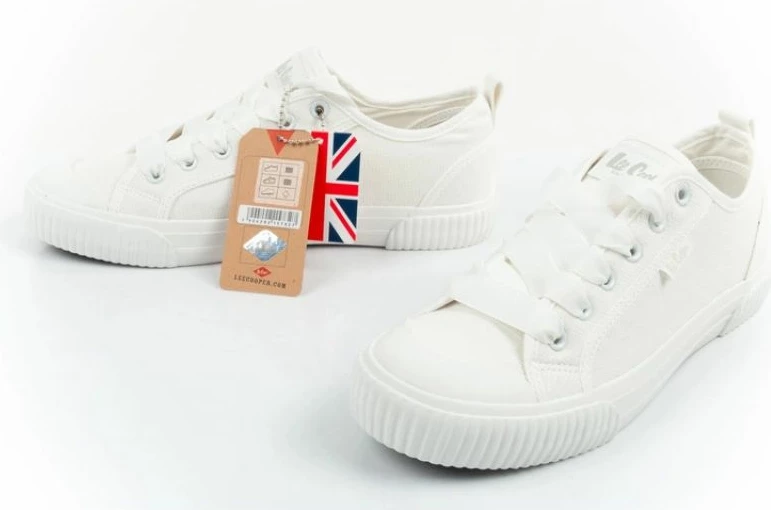 Këpucë femra Lee Cooper, të bardha