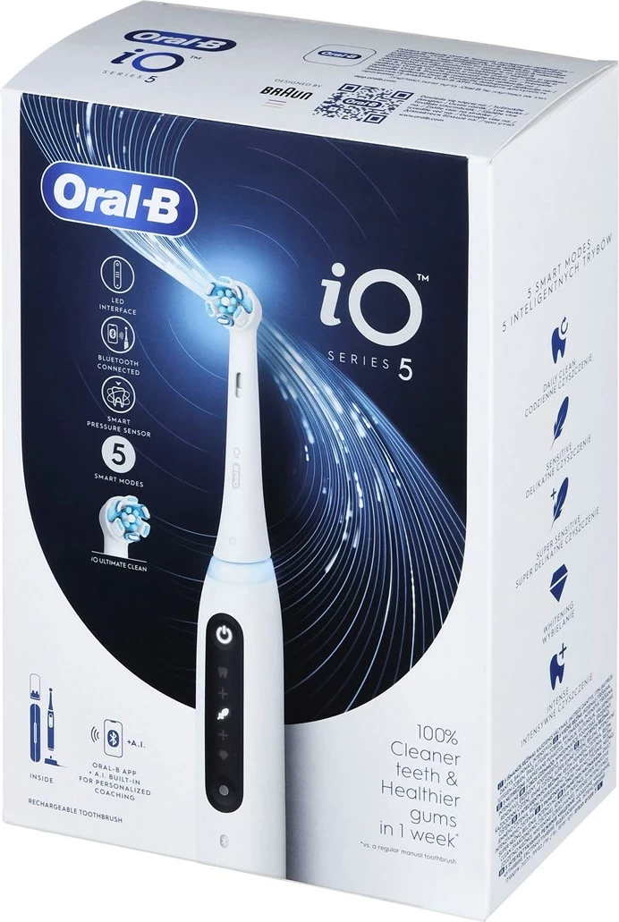 Furçë dhëmbësh elektrike Braun Oral-B iO5 Quite White