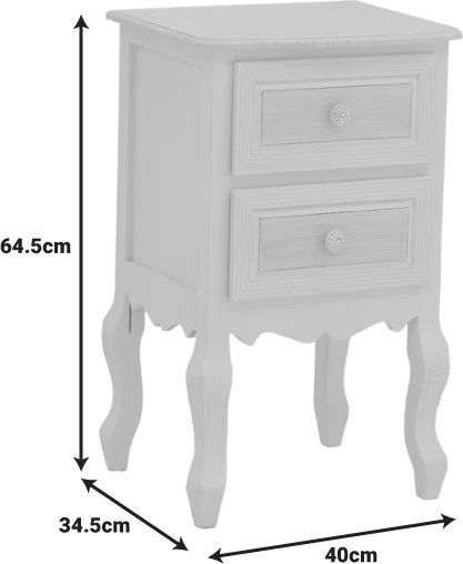 Komodinë me sirtarë Joliene, ngjyrë natyrale-antike, MDF, 40x34.5x64.5cm