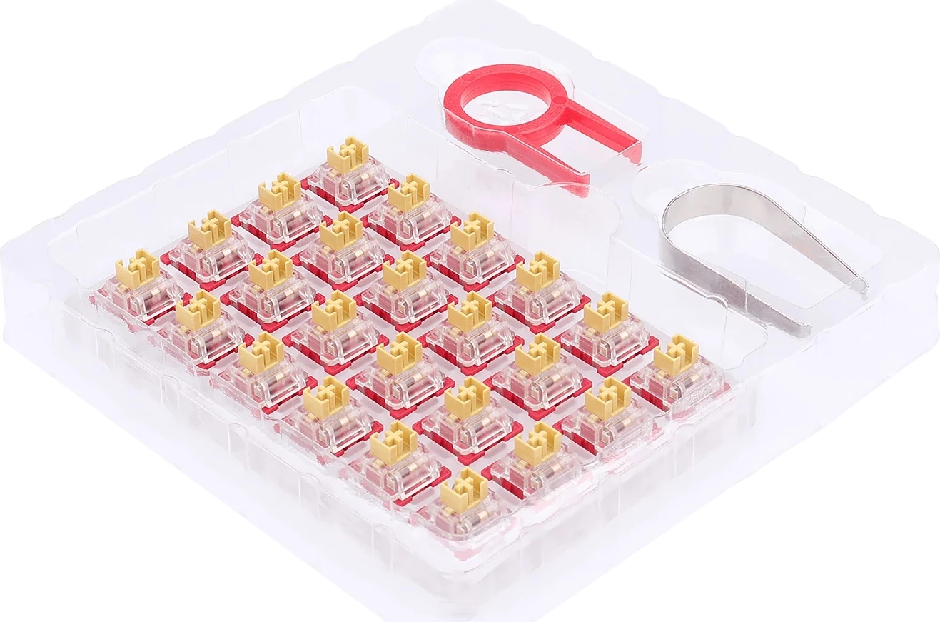 Switch Redragon Bullet-F A113, tactile (ekuivalent MX Blue), set 24 copë, kuqe
