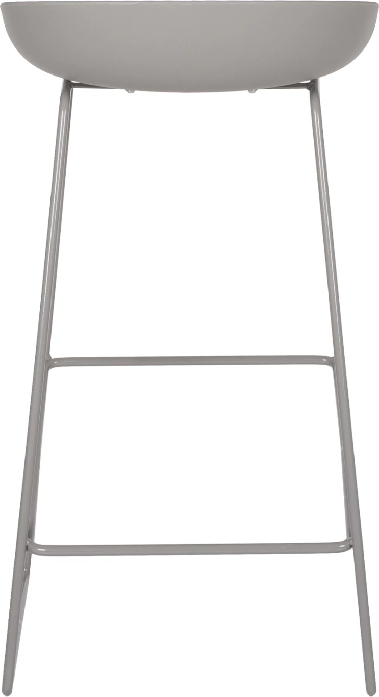 Karrige për bar metalike FH8450.10 me ulëse gri PP 47x47x83cm, set prej 2 copë