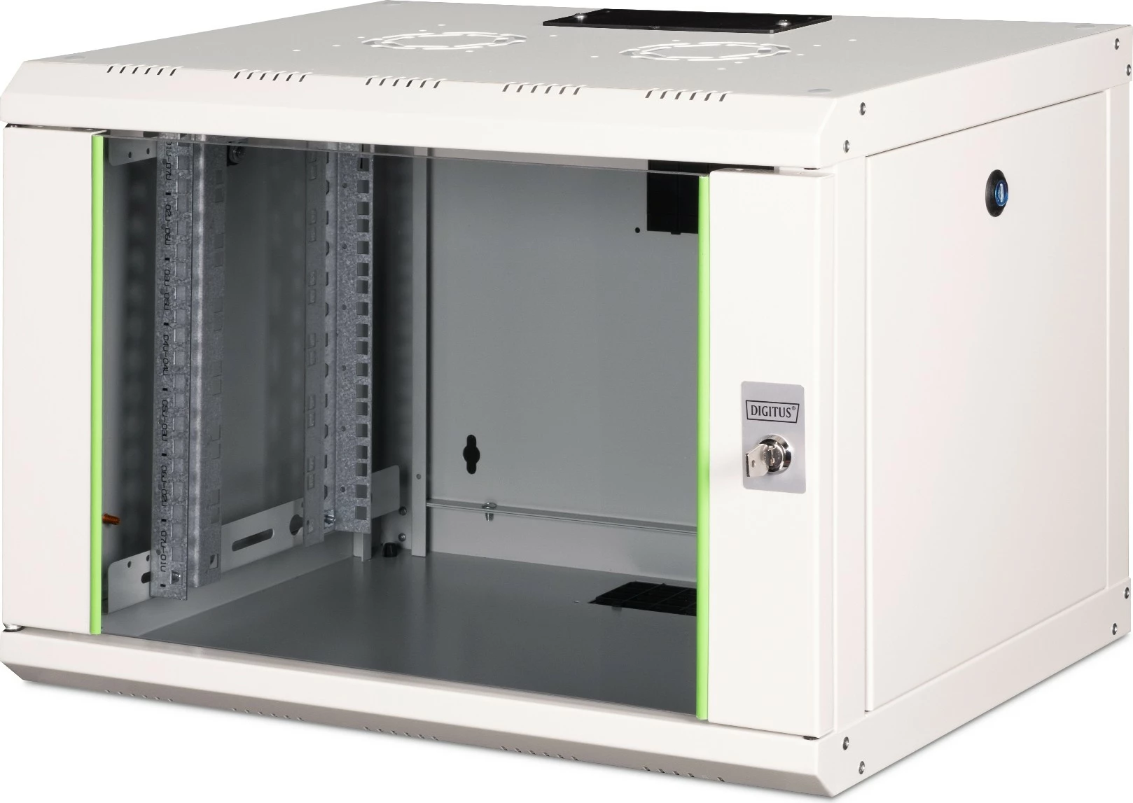 Kasë muri Digitus Unique 7U 420x600x450mm, xham, gri