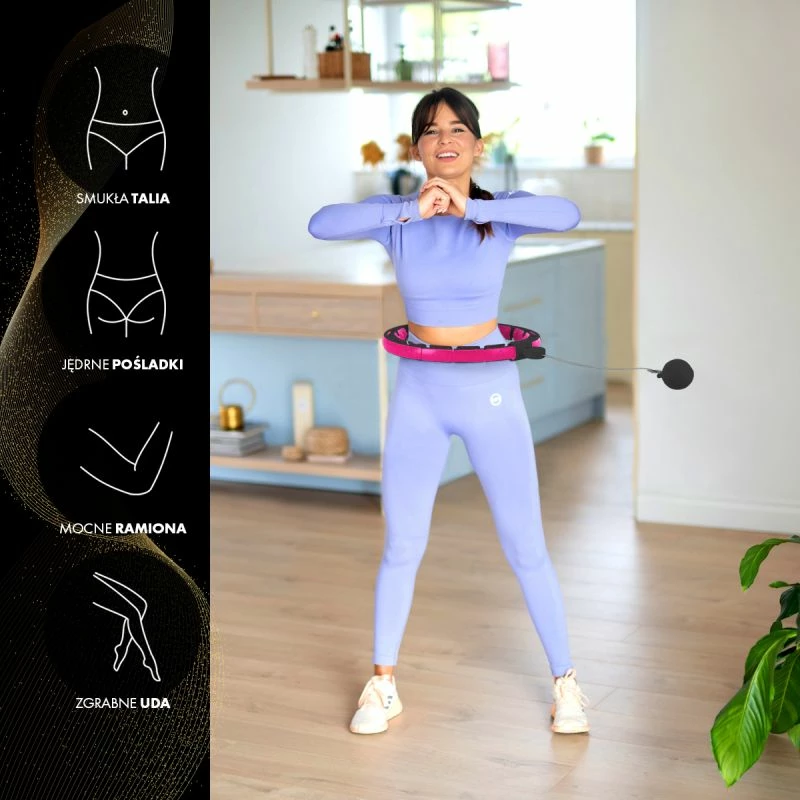 Hula hop me magnet e peshe HMS HHM16, rozë/zezë